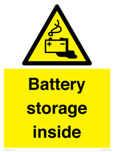 Battery storage inside